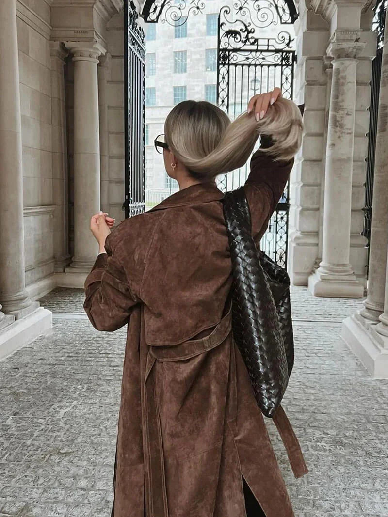 Pia – Eleganter Trenchcoat Mit Gürtel Und Revers