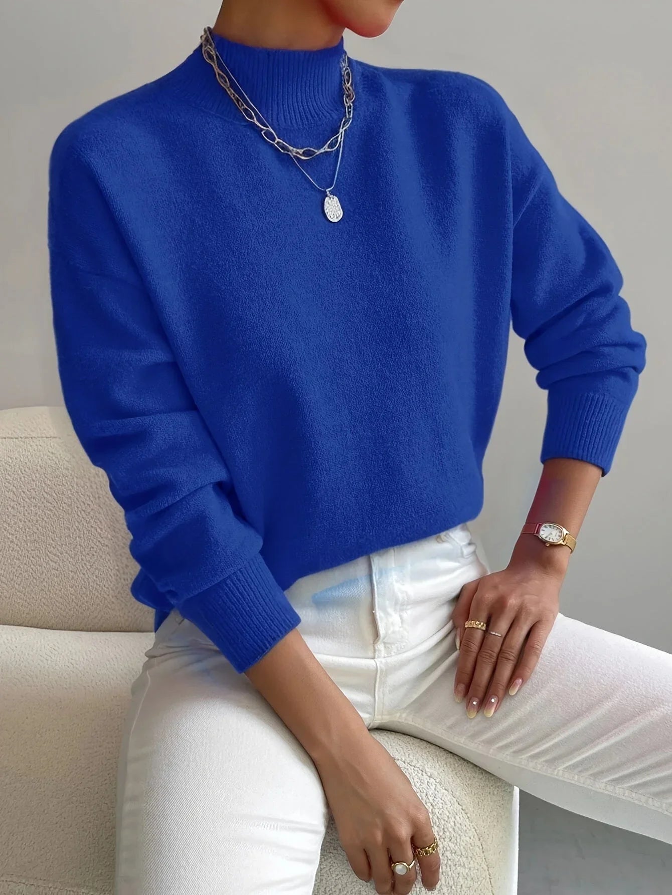 Petra – Lockere Damen Rollkragenpullover