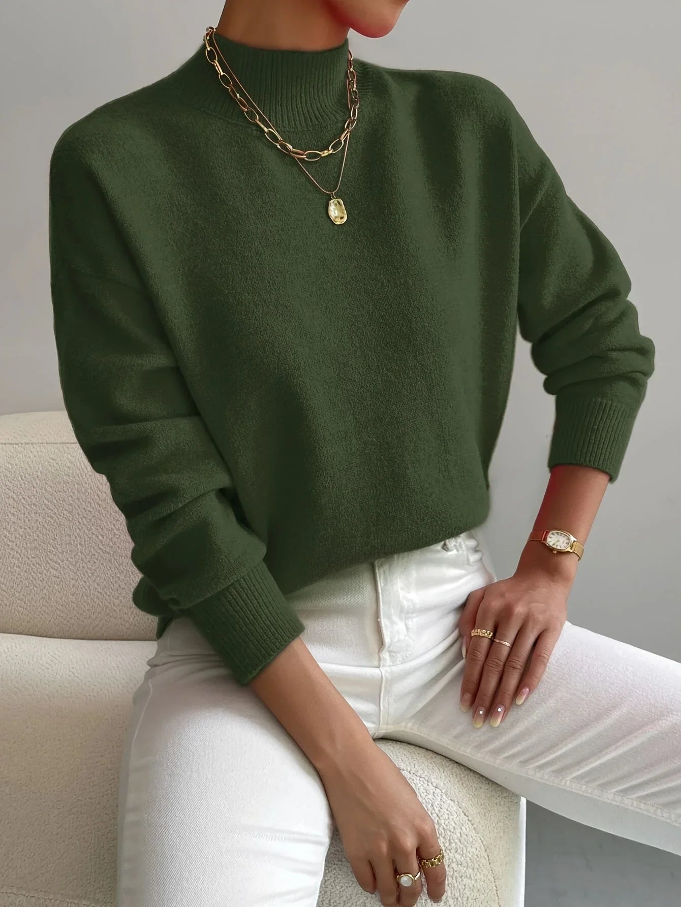Petra – Lockere Damen Rollkragenpullover