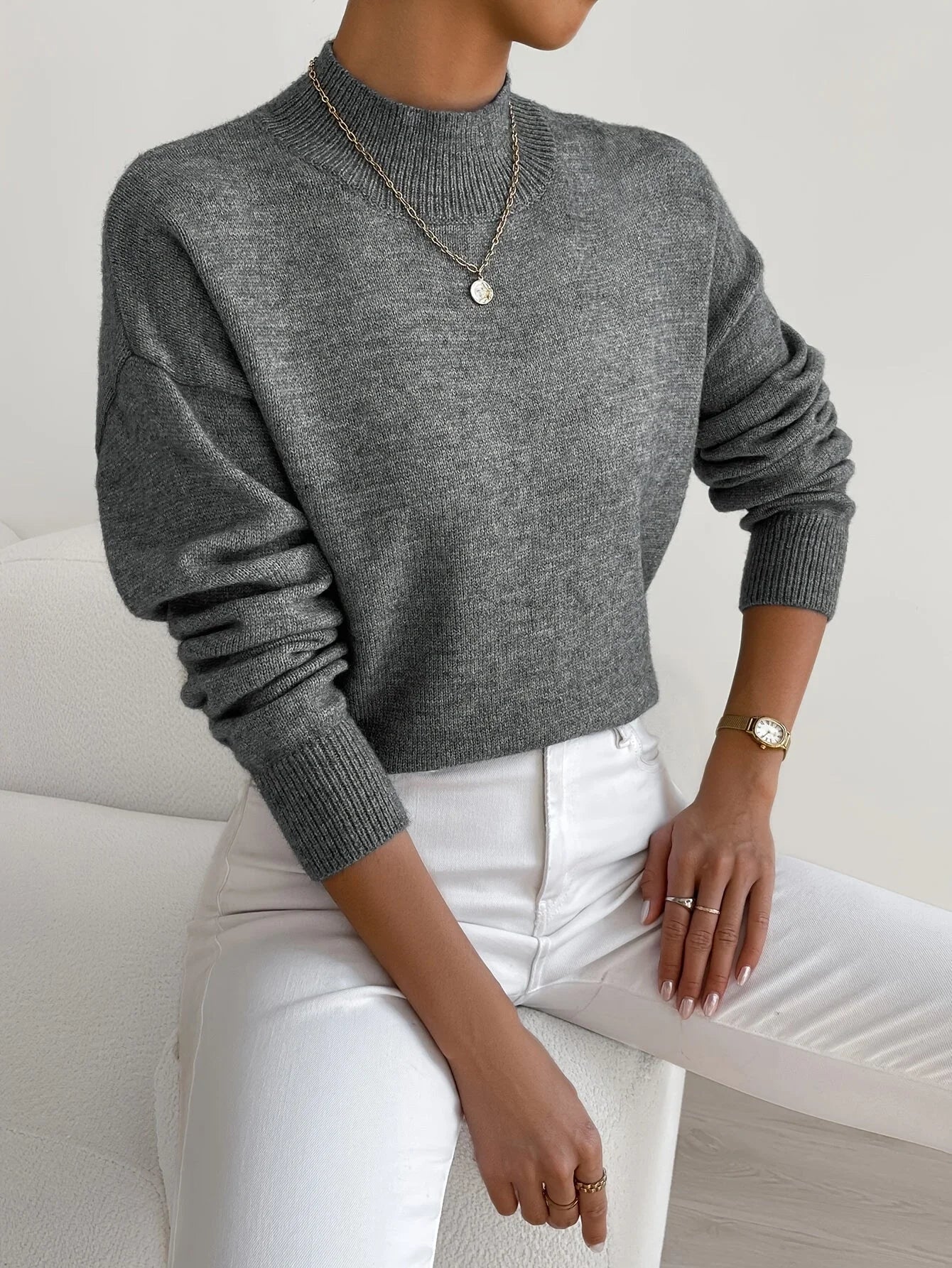 Petra – Lockere Damen Rollkragenpullover