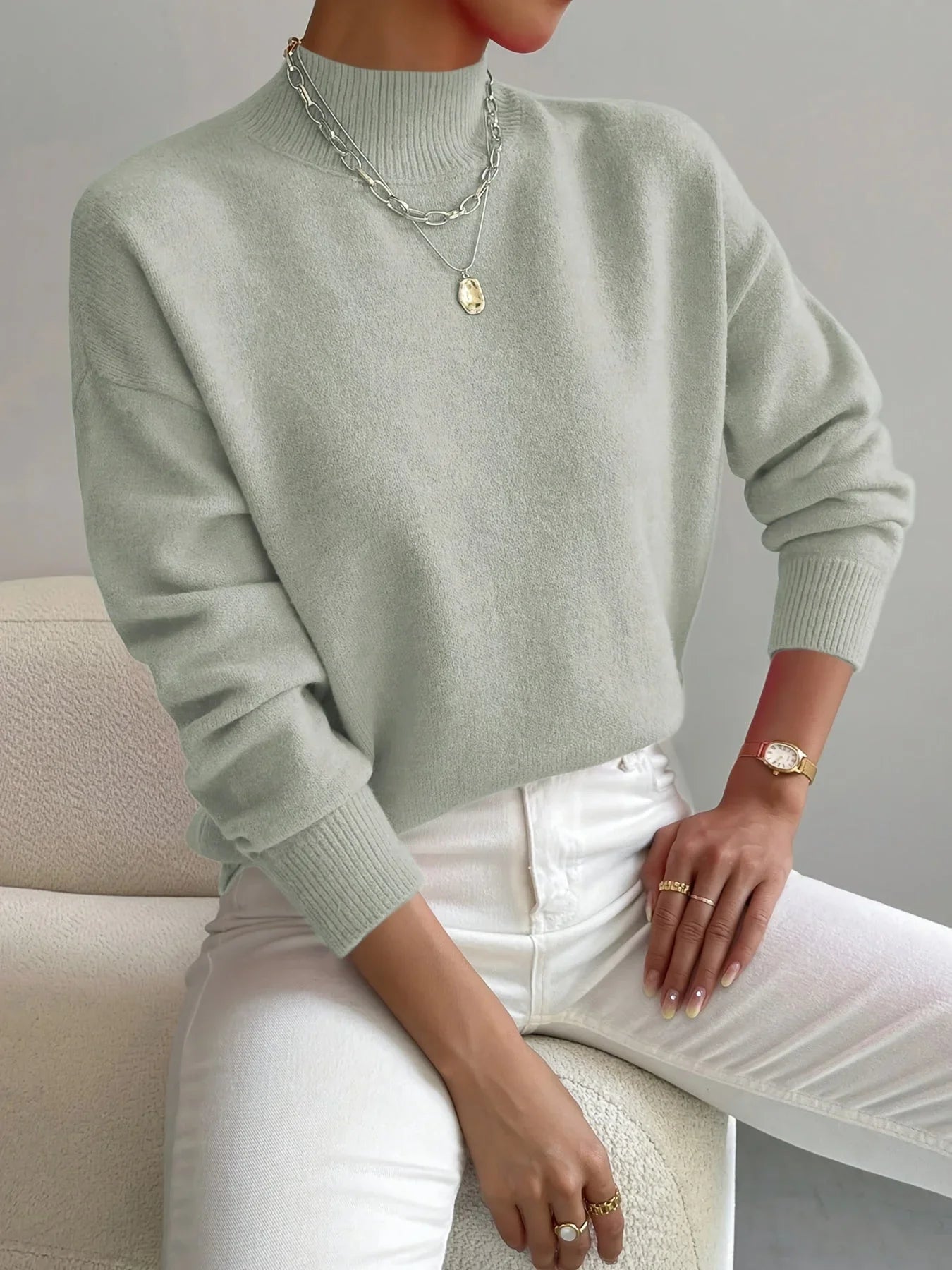 Petra – Lockere Damen Rollkragenpullover