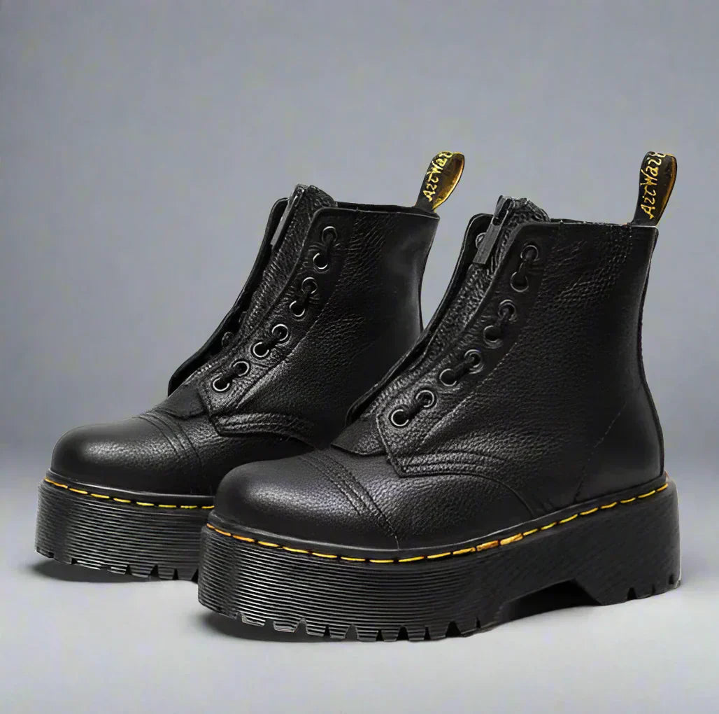 Constanze - Damen Leder Schnürstiefel Robust Elegant