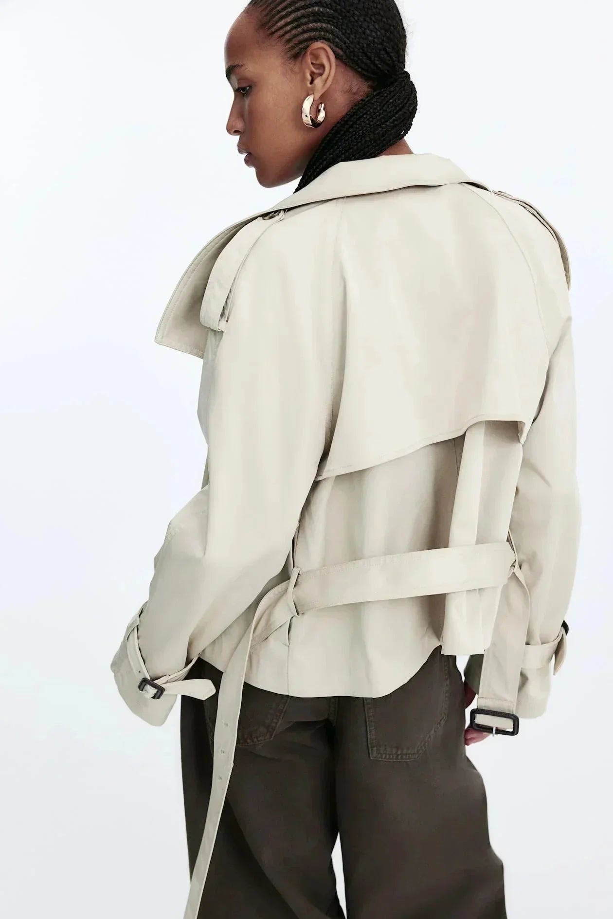 Pamela – Trenchcoat Mit Hohem Kragen Und Taillengürtel