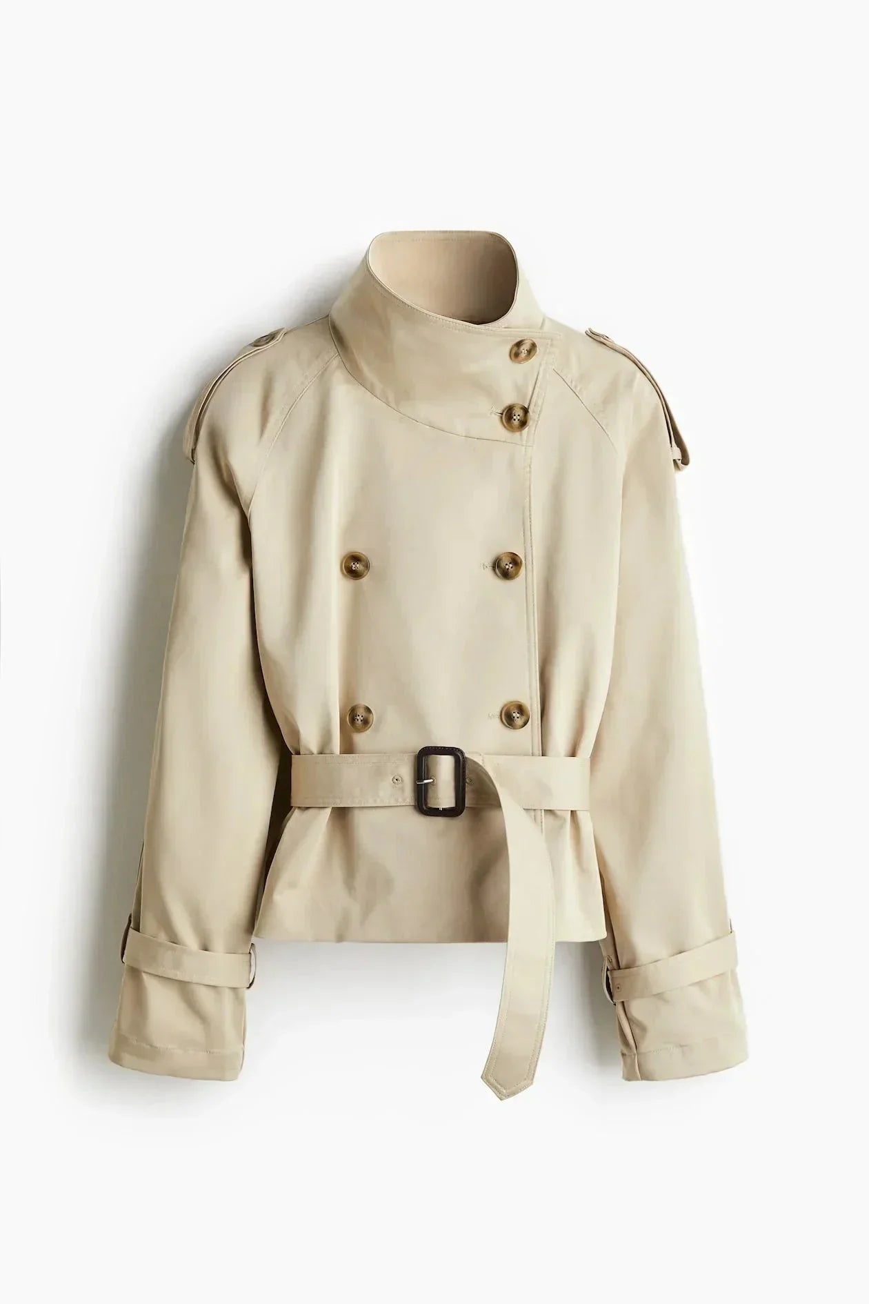 Pamela – Trenchcoat Mit Hohem Kragen Und Taillengürtel