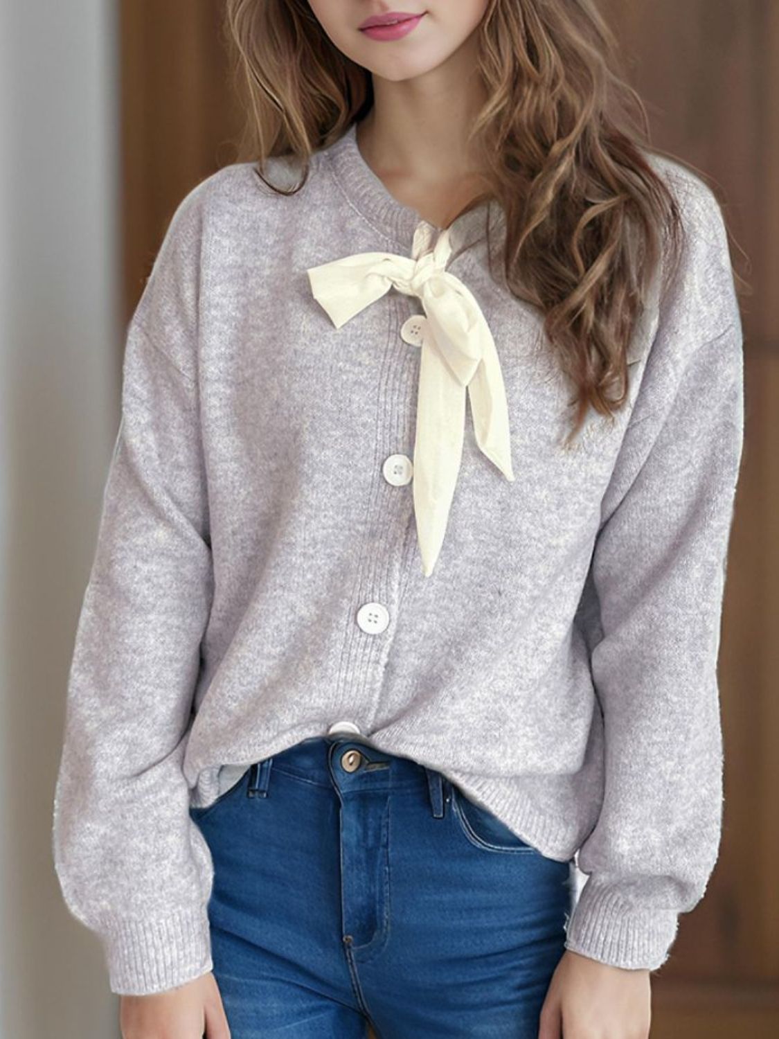 Valentina – Strick-Bluse mit passender Strickjacke