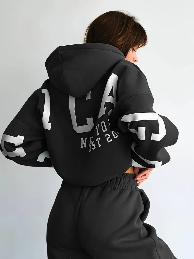 Grasya - Trendiger Loose Fit Hoodie mit Grafikprint