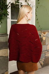 Emellia - Stilvoller Strickpullover mit Fledermausärmeln