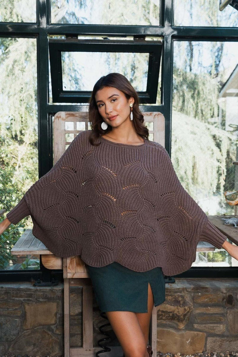 Emellia - Stilvoller Strickpullover mit Fledermausärmeln