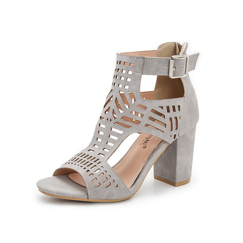 Skyla - Peep-Toe High Heels Sandalen mit Hohlem Design