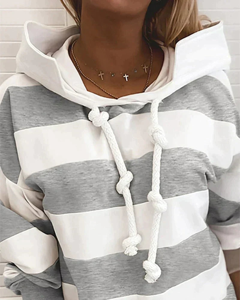 Charlotte - Gestreifter Damen Kapuzenpulli mit Stil