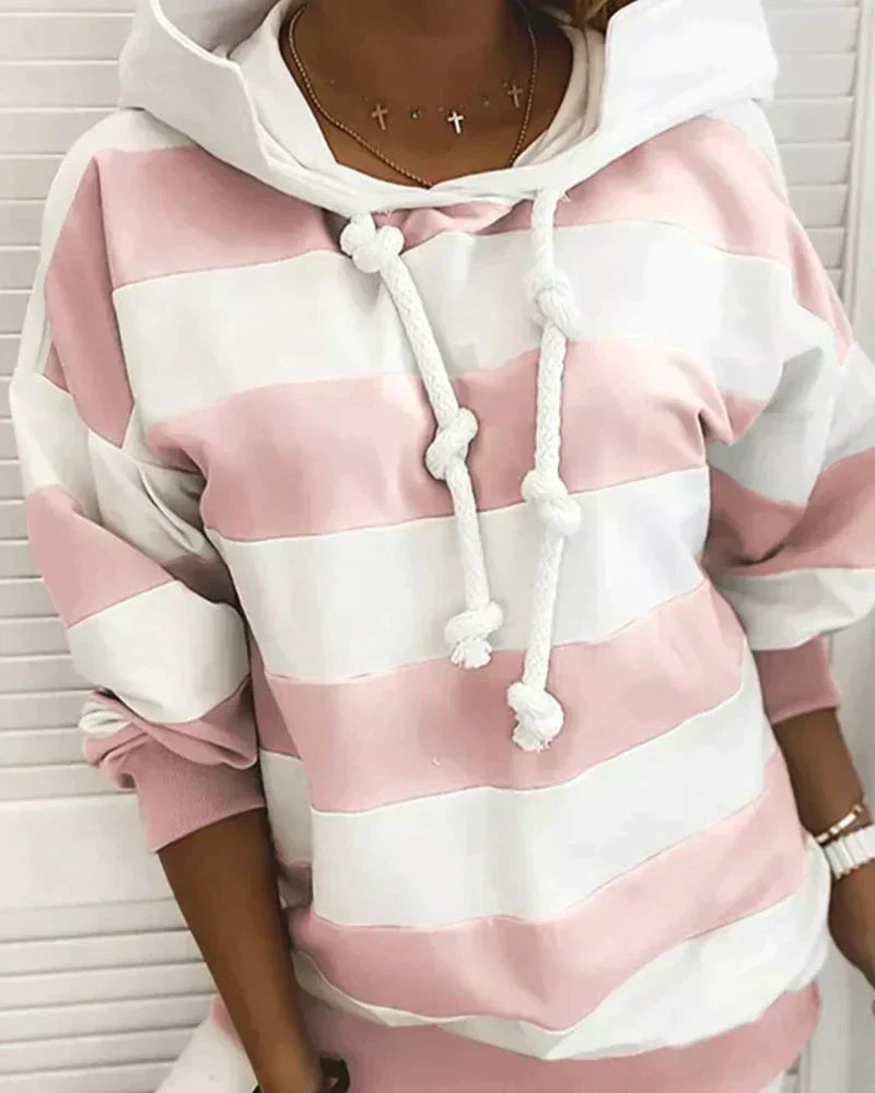 Charlotte - Gestreifter Damen Kapuzenpulli mit Stil