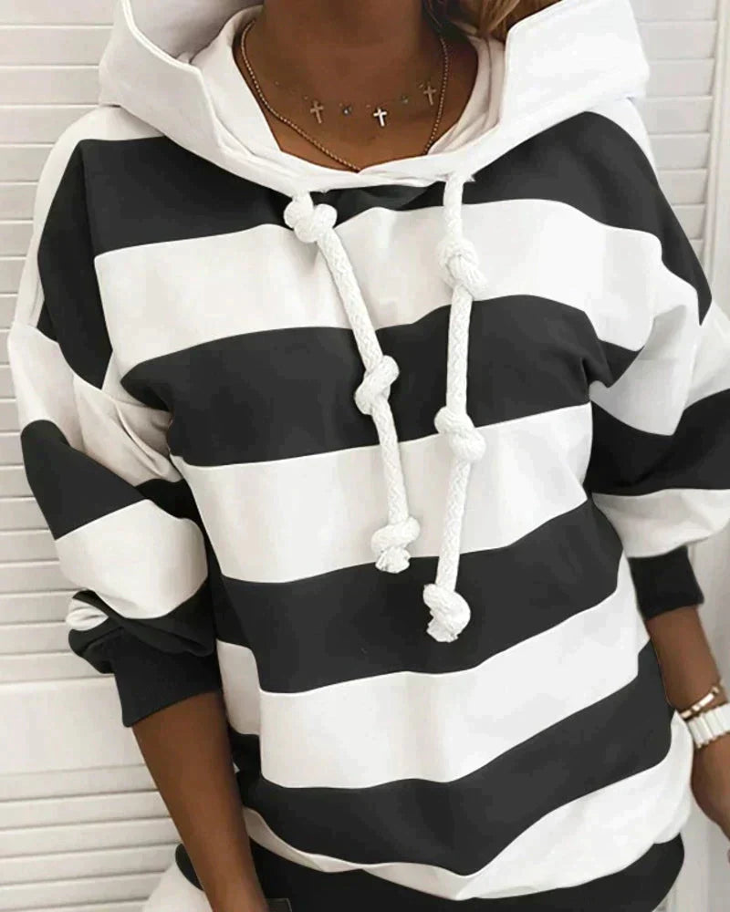 Charlotte - Gestreifter Damen Kapuzenpulli mit Stil