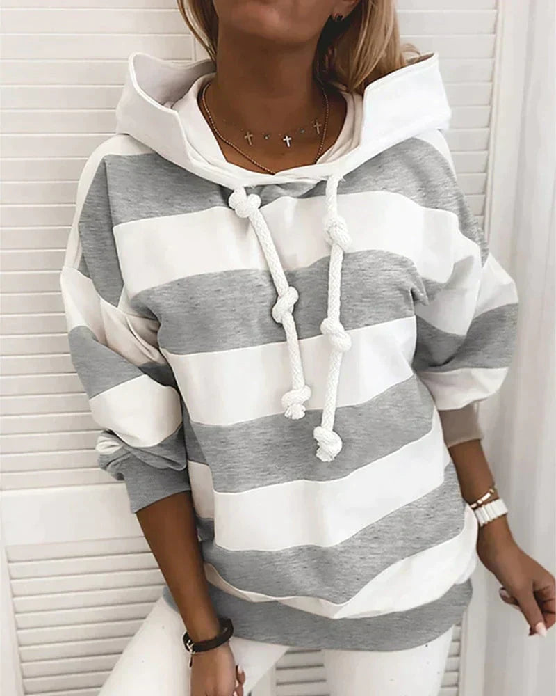 Charlotte - Gestreifter Damen Kapuzenpulli mit Stil