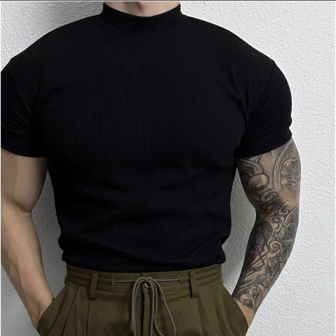 Gero – T-Shirt Herren Halbkragen Stretch Bequem Modern
