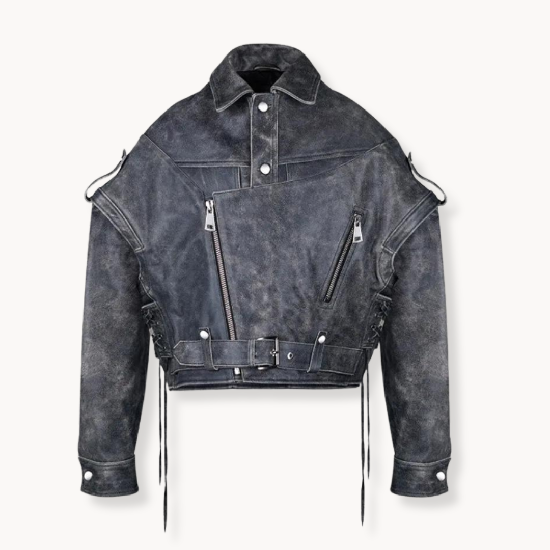 Noemi – Klassische Schwarze Bikerjacke