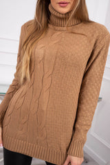 Rollkragenpullover camel