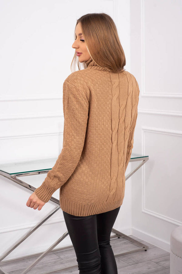 Rollkragenpullover camel