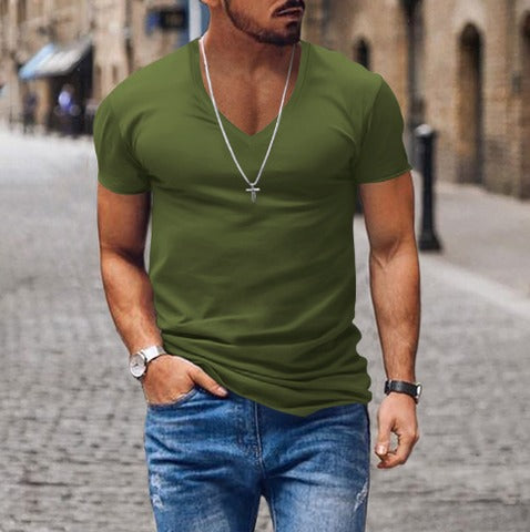 Falk – herren-t-shirt mit v-ausschnitt