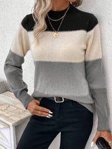 Bella -  Timeless Contrast Knit Sweater