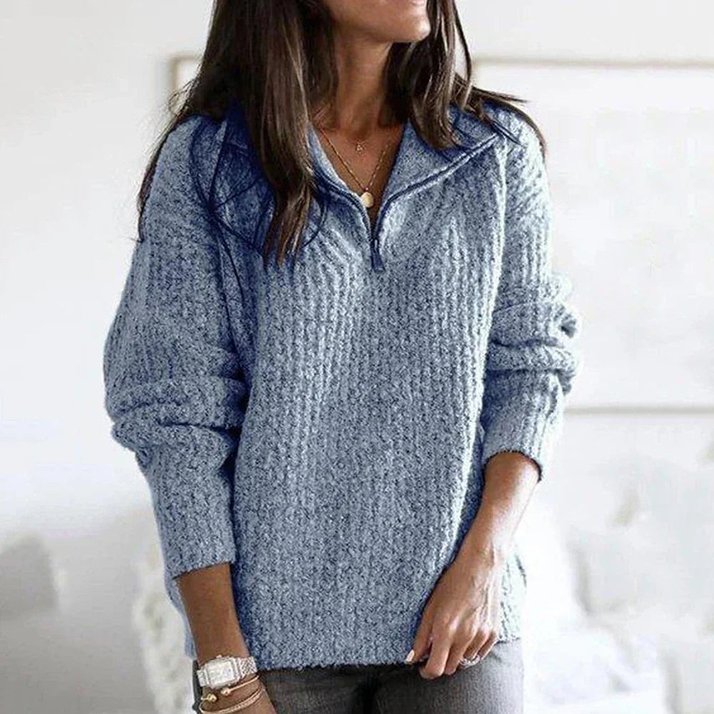 Dana – Halb-Reißverschluss-Pullover für Damen