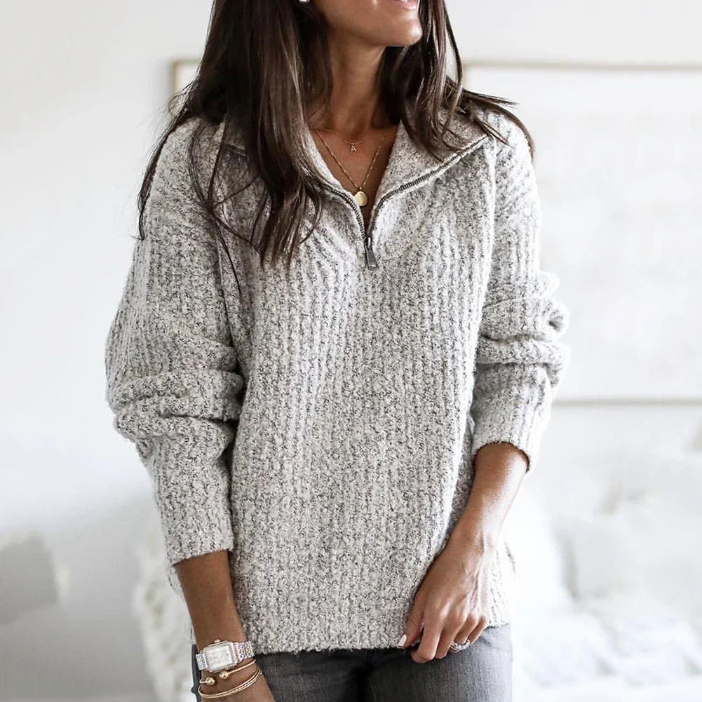 Dana – Halb-Reißverschluss-Pullover für Damen