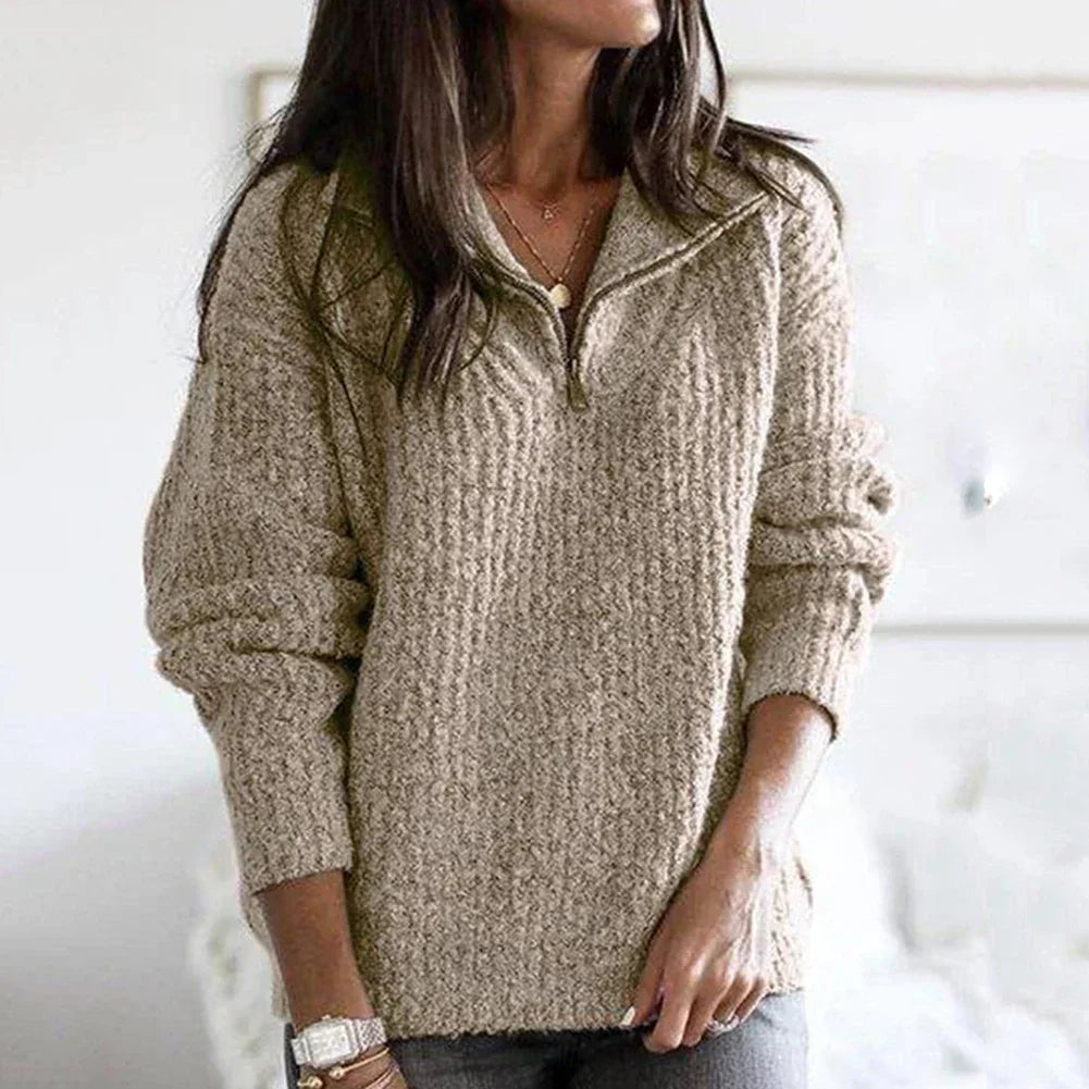 Dana – Halb-Reißverschluss-Pullover für Damen
