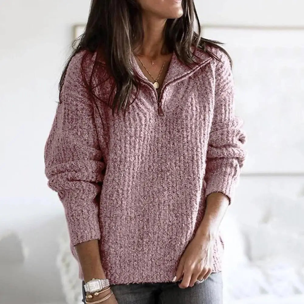 Dana – Halb-Reißverschluss-Pullover für Damen