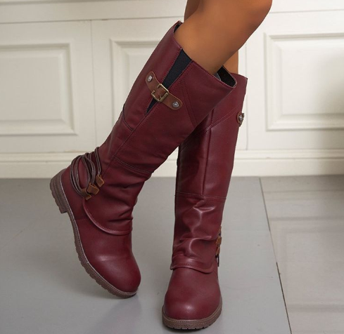 Jordyn Kniehohe Lederstiefel