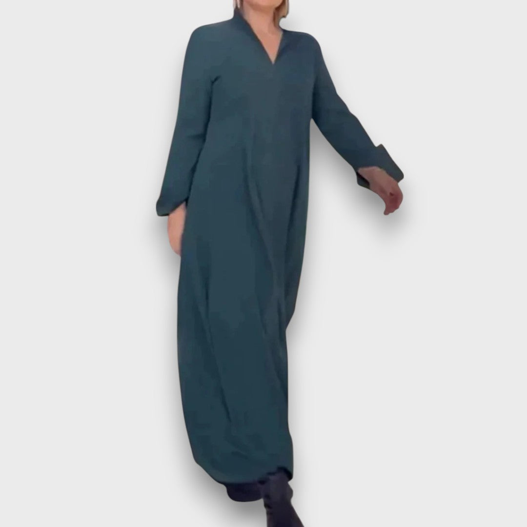 Ulrike – Zeitloses Hemdkleid Mit Maxi-Schnitt