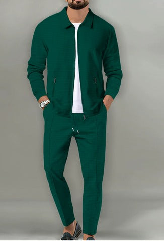Hubert – Herren Zweiteiler Set Lässig Einfarbig Loose Fit