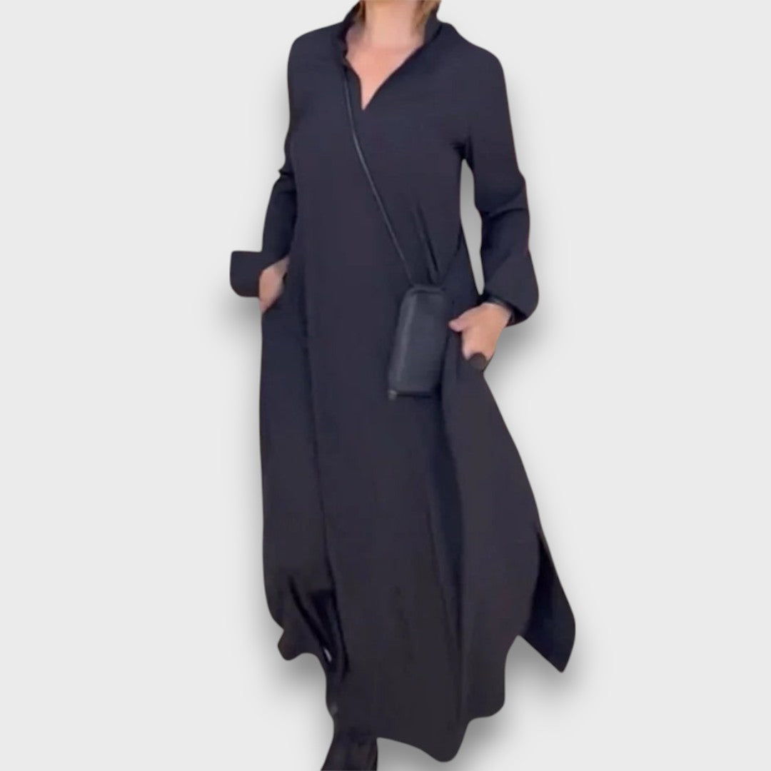 Ulrike – Zeitloses Hemdkleid Mit Maxi-Schnitt