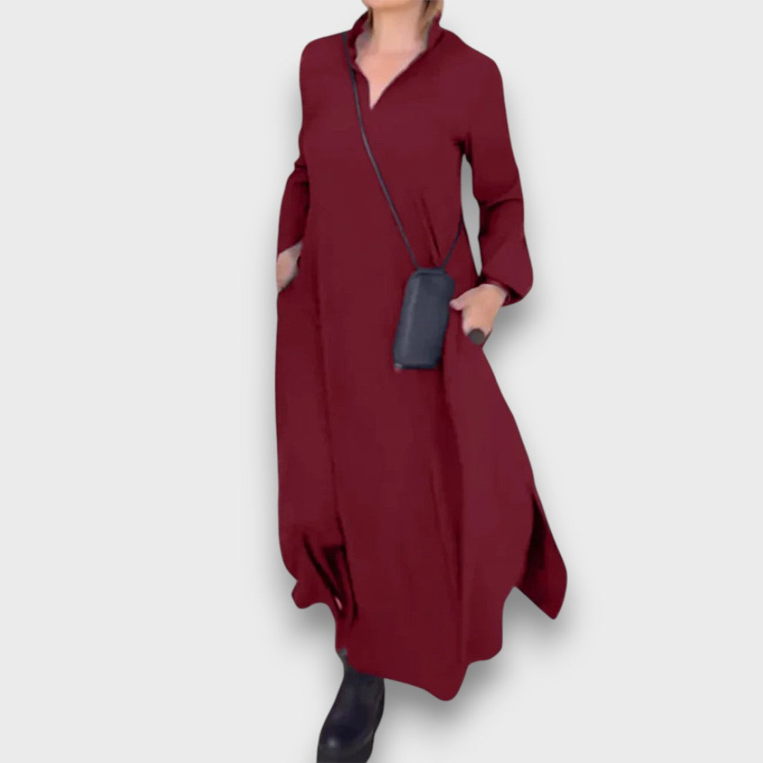 Ulrike – Zeitloses Hemdkleid Mit Maxi-Schnitt