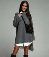 Oversize Pullover Elsa Dunkelgrau