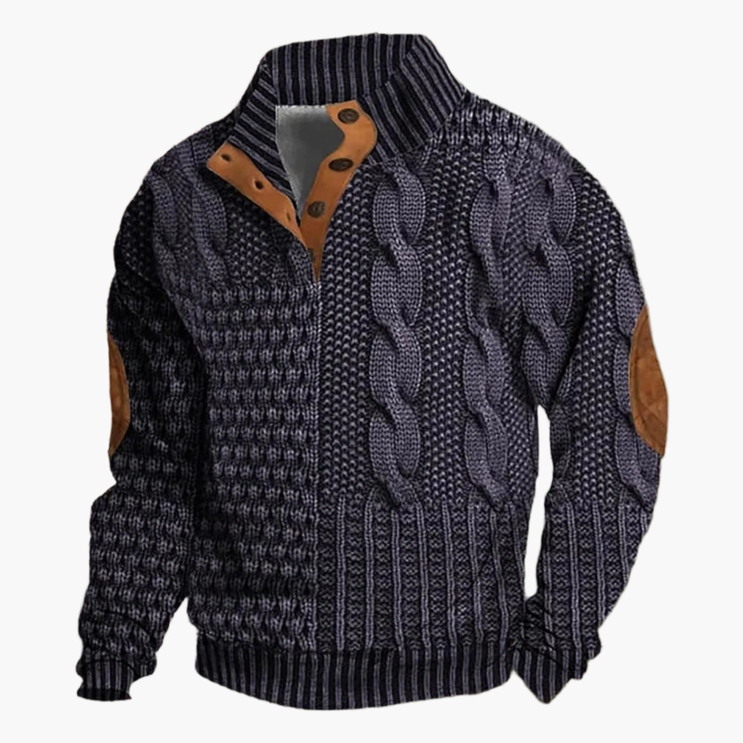 Konrad – Herren Bomberjacke Strickmuster Vintage Freizeit Modern