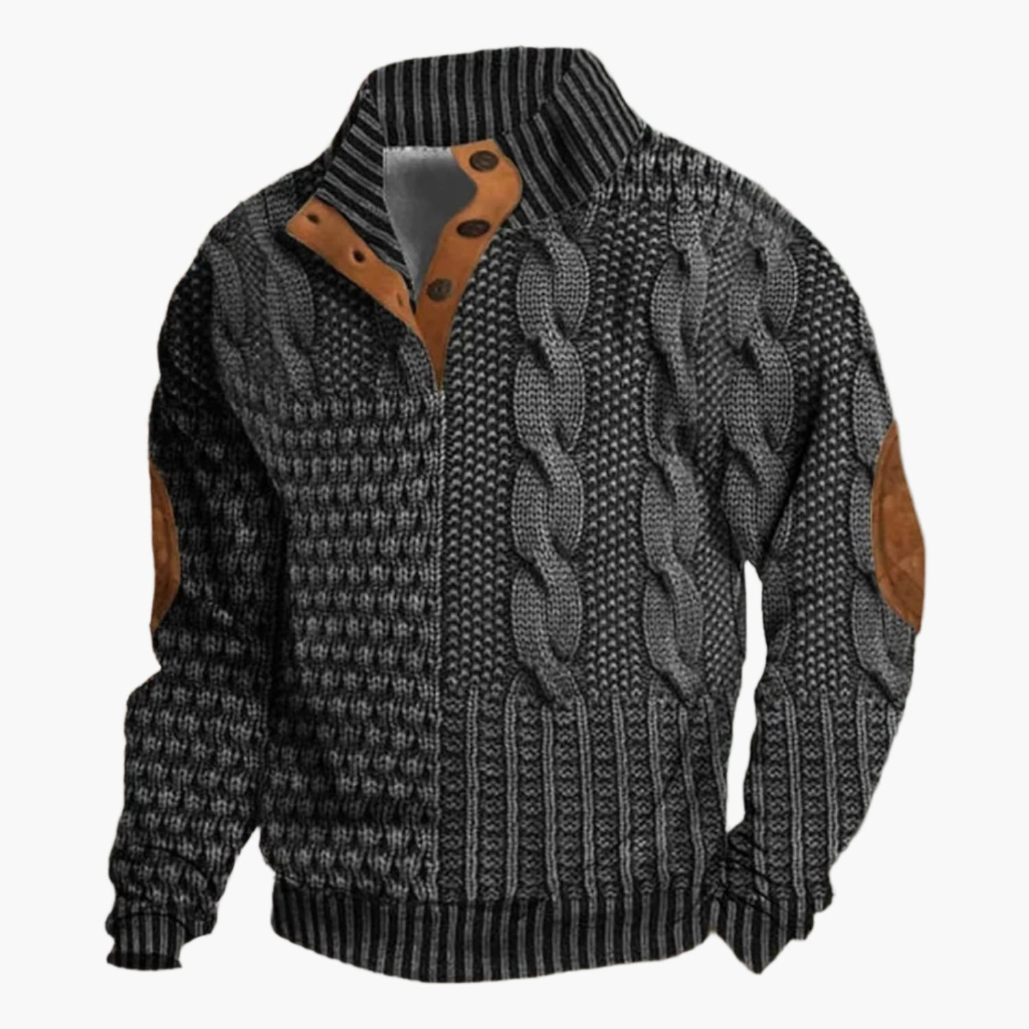 Konrad – Herren Bomberjacke Strickmuster Vintage Freizeit Modern