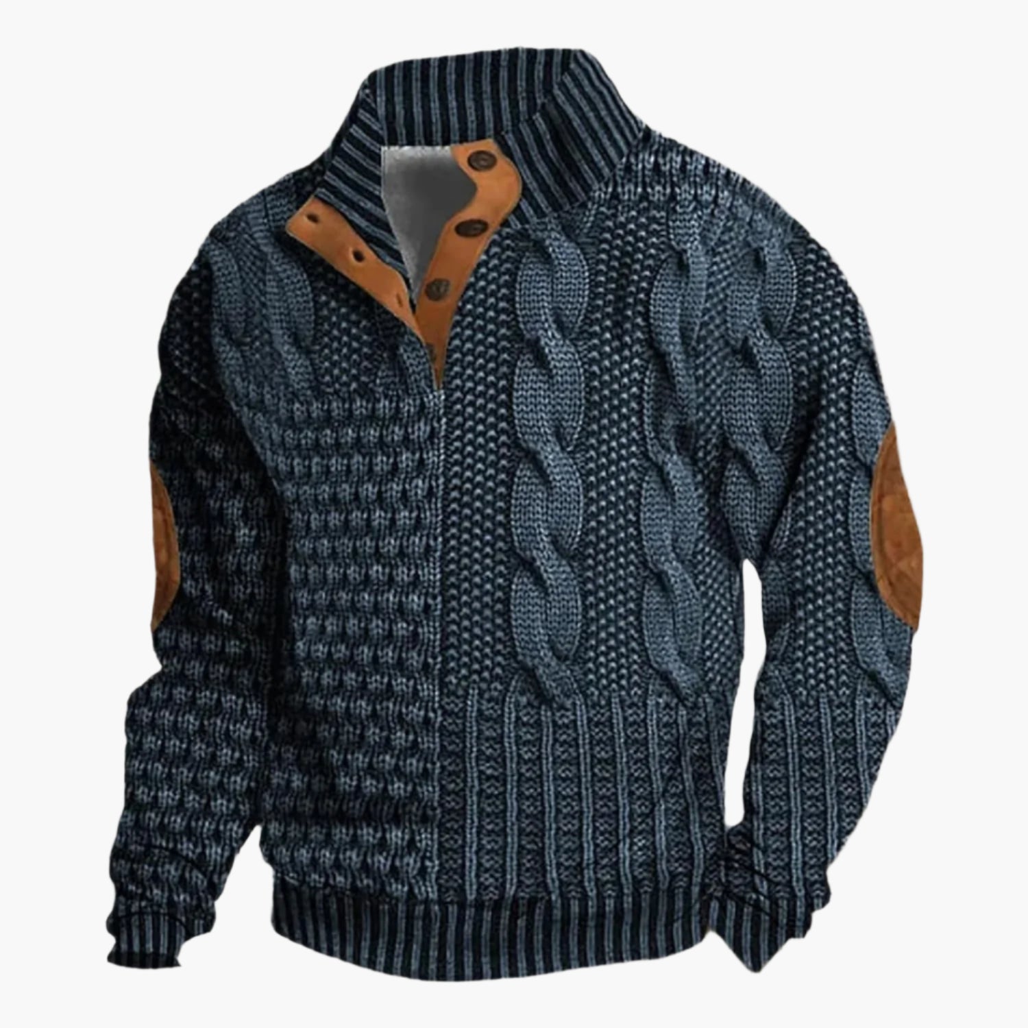 Konrad – Herren Bomberjacke Strickmuster Vintage Freizeit Modern