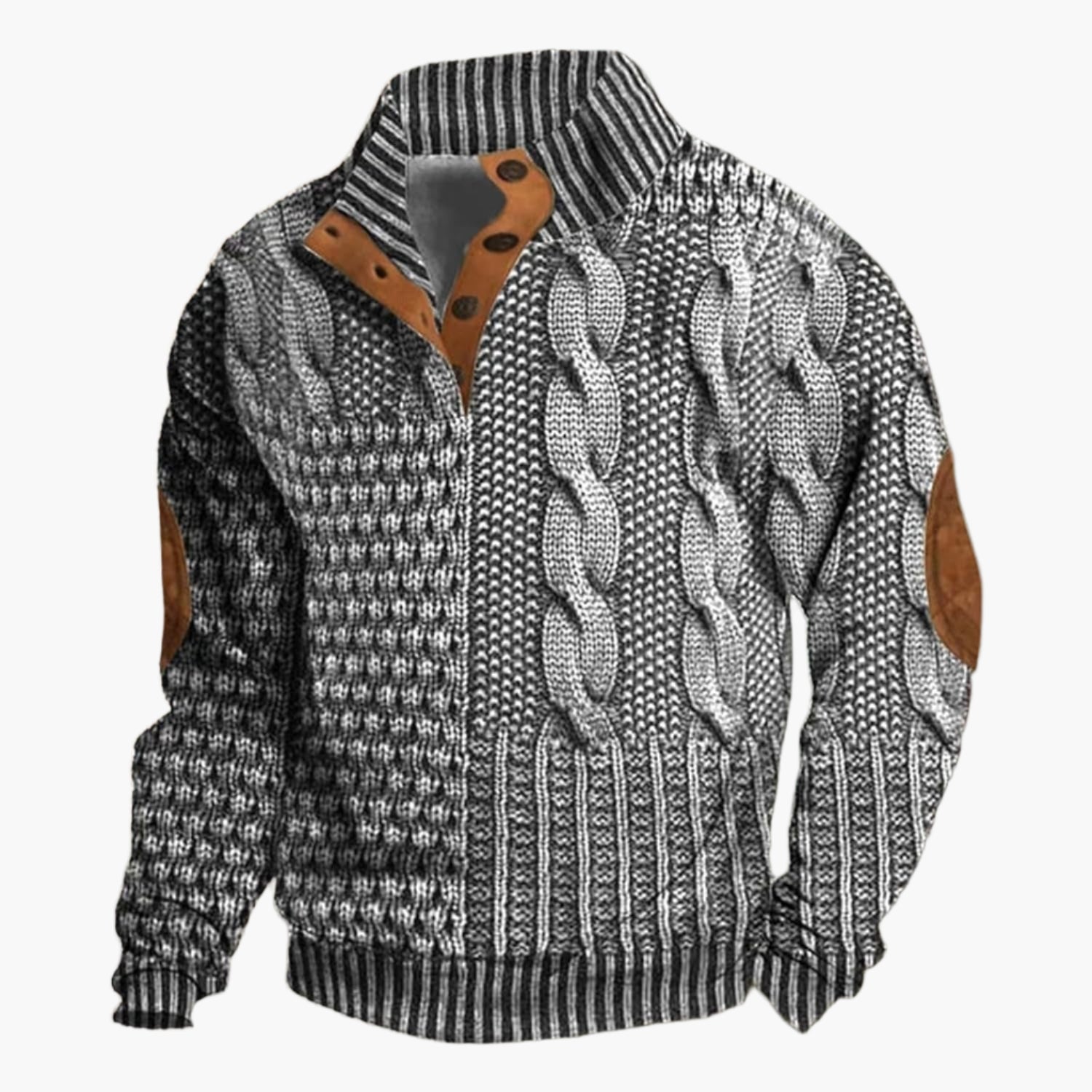 Konrad – Herren Bomberjacke Strickmuster Vintage Freizeit Modern
