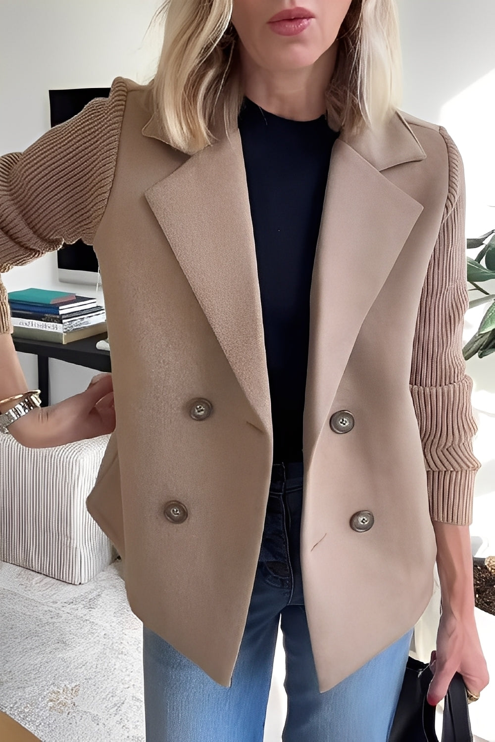 Janine - Eleganter Damen-Wollmantel für den Arbeitsweg