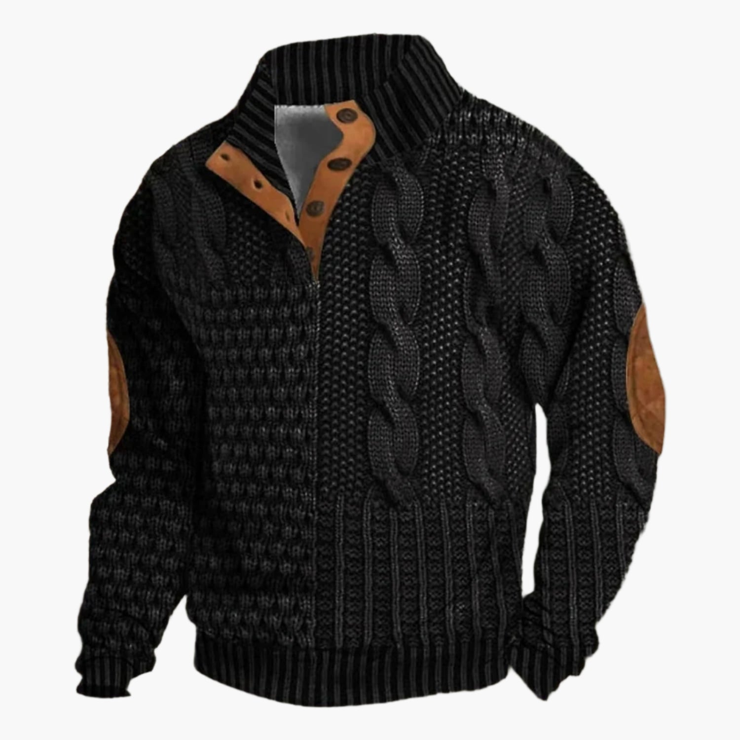 Konrad – Herren Bomberjacke Strickmuster Vintage Freizeit Modern