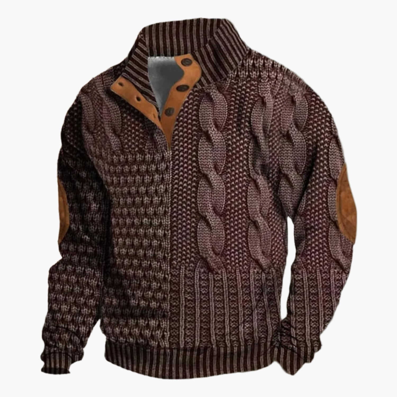 Konrad – Herren Bomberjacke Strickmuster Vintage Freizeit Modern