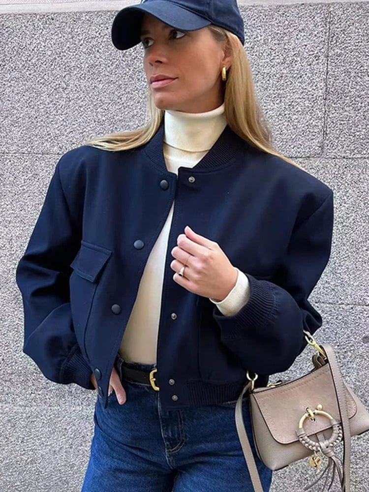 Jeba - Stilvolle kurze Damen-Tweedjacke mit Taschen