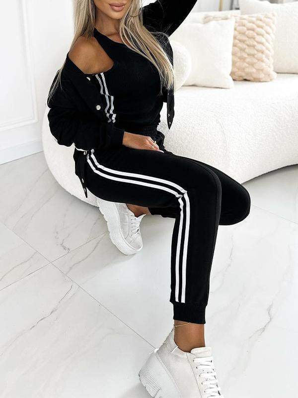 Valma - Set 3 Teilig Gestreift Jacke Modern