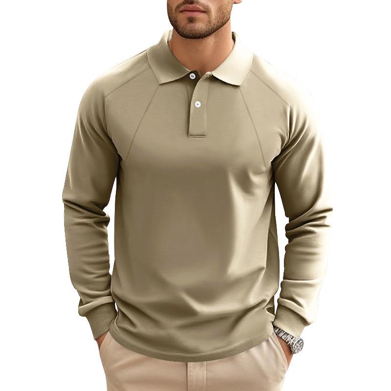 Robin – Poloshirt Herren Langarm Raglan Ärmel Lässig