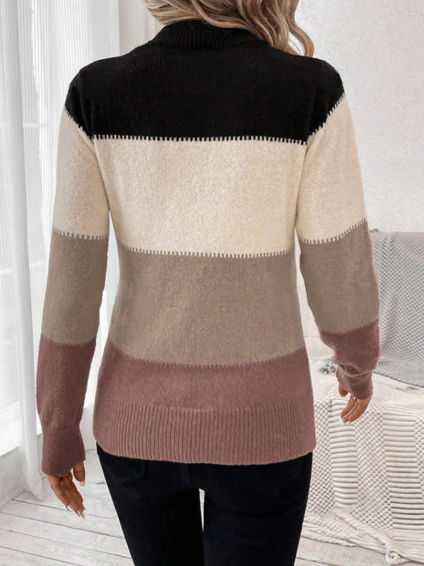 Bella -  Timeless Contrast Knit Sweater