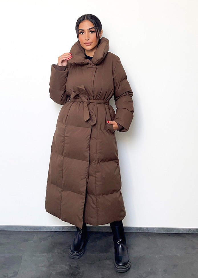 Rosa - Kuschelige Lange Winterjacke für Frauen