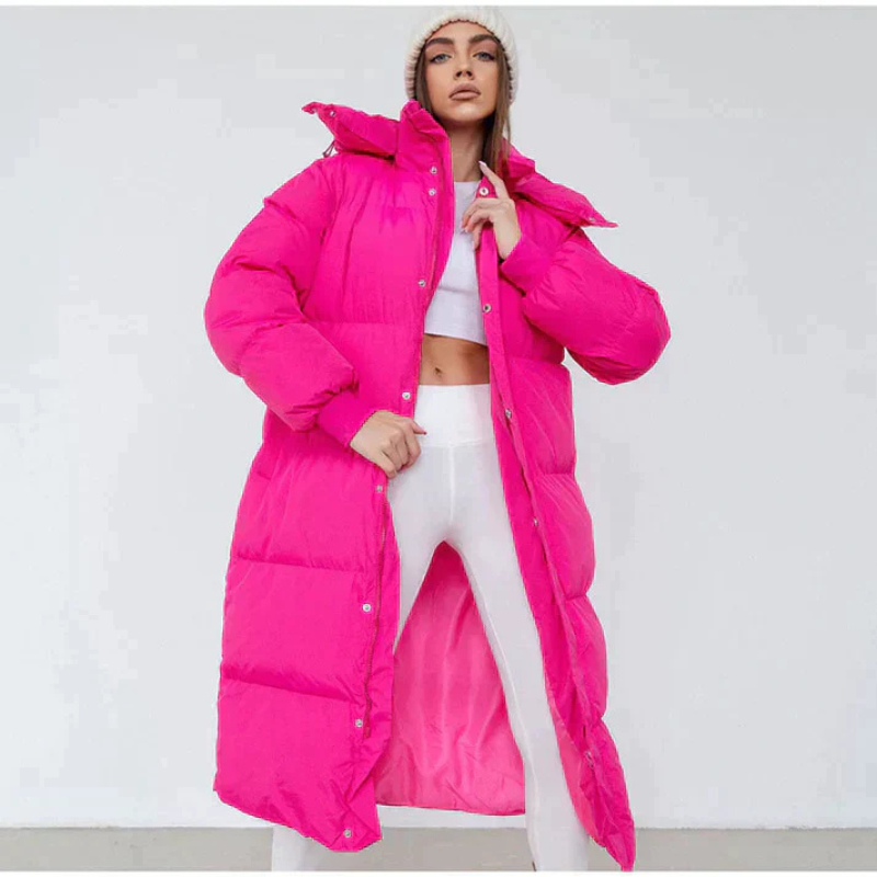 Nina – Leichte Daunenjacke langer Schnitt