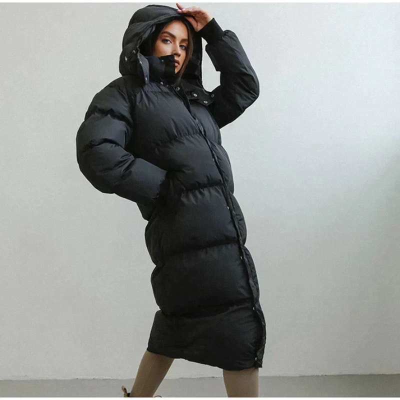 Nina – Leichte Daunenjacke langer Schnitt