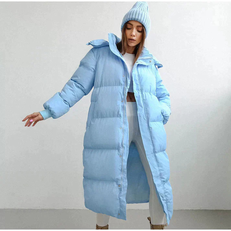 Nina – Leichte Daunenjacke langer Schnitt