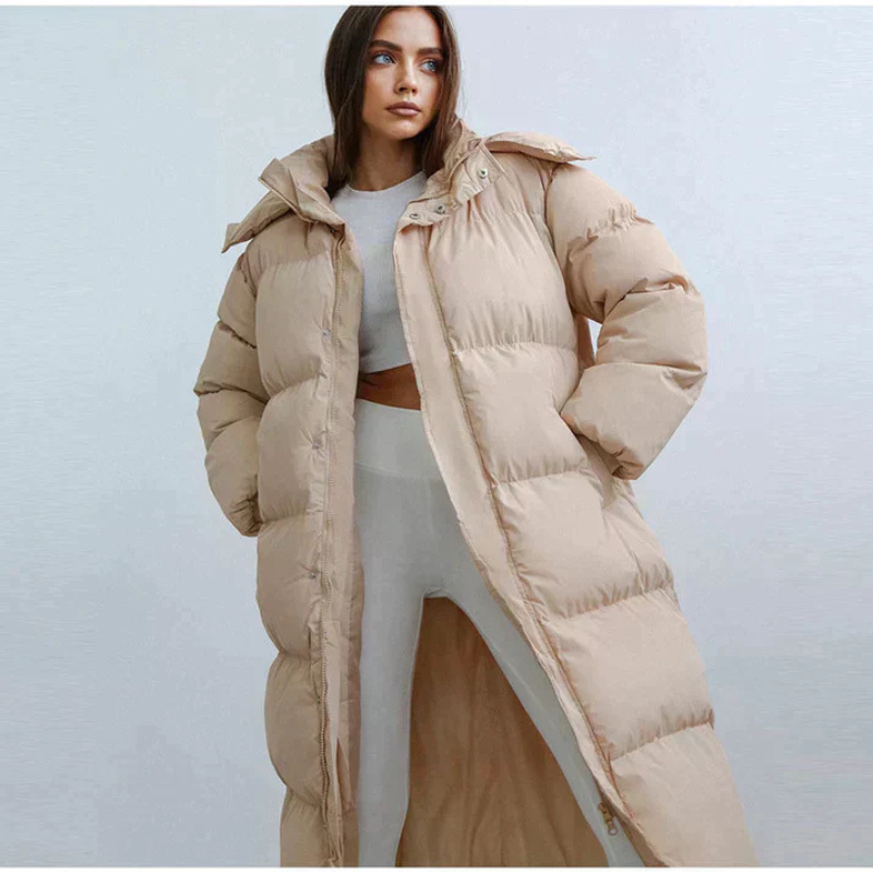 Nina – Leichte Daunenjacke langer Schnitt