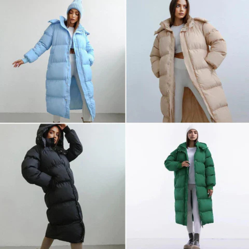 Nina – Leichte Daunenjacke langer Schnitt
